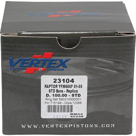 YFM 660 R RAPTOR (2001 - 2005) cast replica piston kit | Vertex