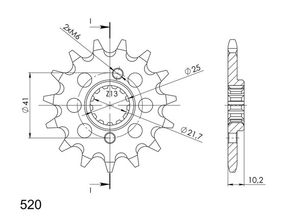 XT 660 R (2004 - 2015) supersprox front sprocket 308.15 | Supersprox