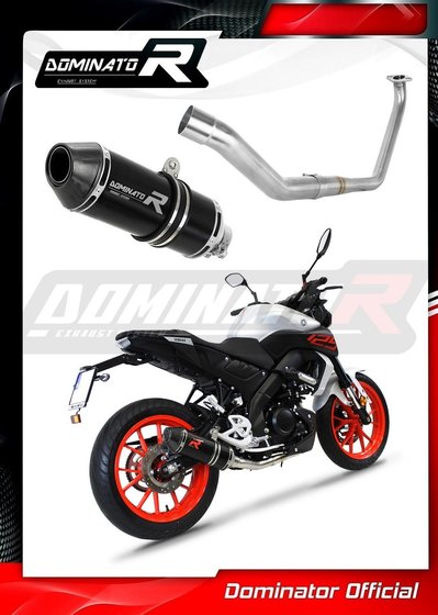 MT 125 (2020 - 2020) exhaust full system silencer hp3 black | Dominator