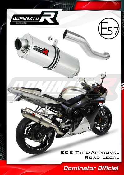 YZF R1 (2002 - 2003) homologated exhaust silencer oval | Dominator