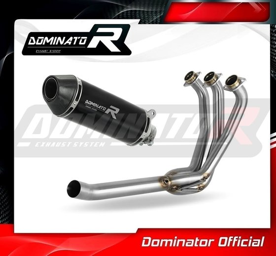 FZ 09 (2021 - 2023) full exhaust system silencer hp3 black | Dominator