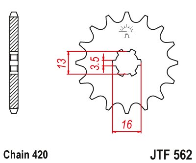 DT 50 (1978 - 1994) steel front sprocket | JT Sprockets