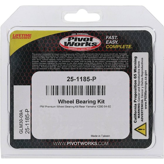 YZ 80 (1984 - 1992) wheel bearing kit rear | All Balls