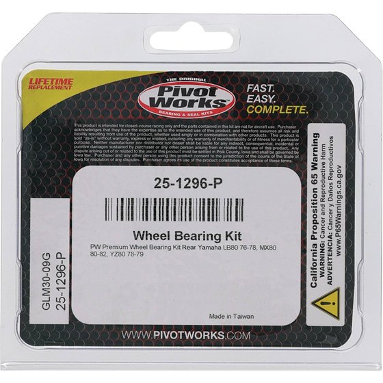 LB 80 CHAPPY (1976 - 1978) wheel bearing kit rear | All Balls