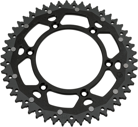 WR 450 F (2003 - 2021) dual mse rear sprocket - 48 teeth, 520 pitch, black/natural | MOOSE RACING