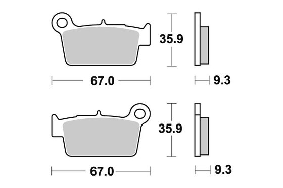 YZ 450 F (2003 - 2023) brakepads sintered offroad | SBS