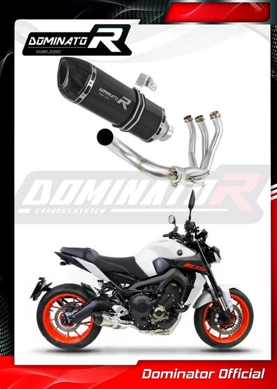 MT 09 (2017 - 2020) full exhaust system silencer hp1 black | Dominator