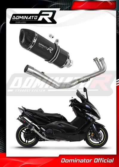 XP 500/530/560 T-MAX (2008 - 2011) full exhaust system silencer hp1 black | Dominator