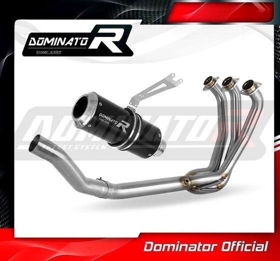 FZ 09 (2021 - 2023) full exhaust system silencer gp black | Dominator