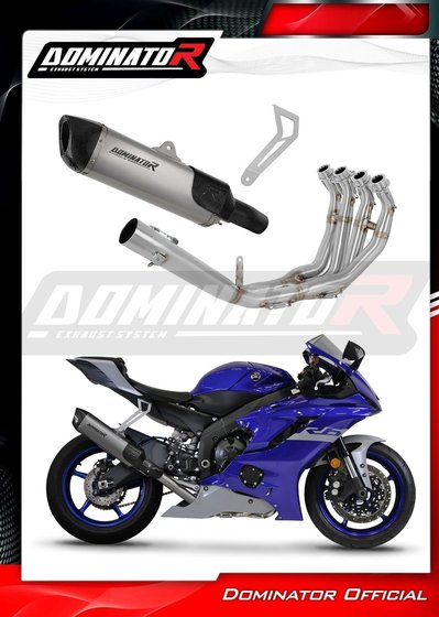 YZF R6 (2017 - 2023) full exhaust system silencer titanium hp6 + db killer | Dominator