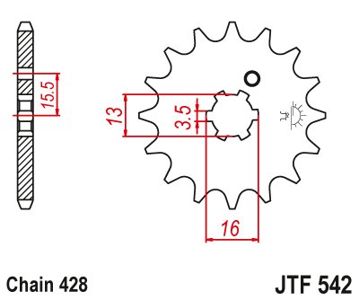 DT 80 MX (1983 - 1984) steel front sprocket | JT Sprockets