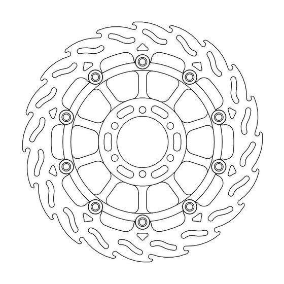 TDM 850 (1991 - 2001) street front right brake disk flame floating for optimal cooling and resistance | MOTO-MASTER