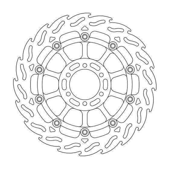 TDM 850 (1991 - 2001) street front left brake disk flame floating for optimal cooling and resistance | MOTO-MASTER