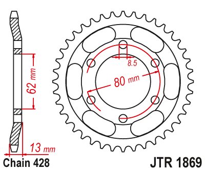 XT 225 (1992 - 2000) rear sprocket | JT Sprockets