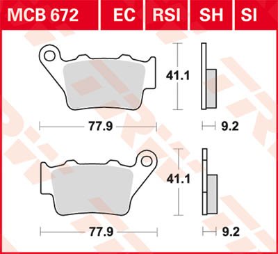 TT 600 S (1996 - 1997) sintered metal offroad brake pad | TRW