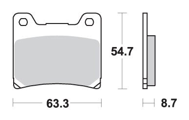 FZR 1000 (1987 - 1995) brakepads sintered rear | SBS