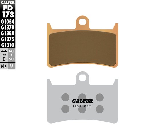 YZF R6 (2003 - 2017) sport sinter brake pad | GALFER