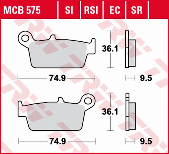 YZ 250 (1997 - 2001) organic offroad brake pad | TRW