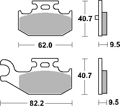 YXR 450 RHINO (2006 - 2009) brake pads | SBS