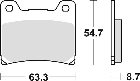 TZR 125 (1987 - 1999) allround organic standard brake pad | TRW