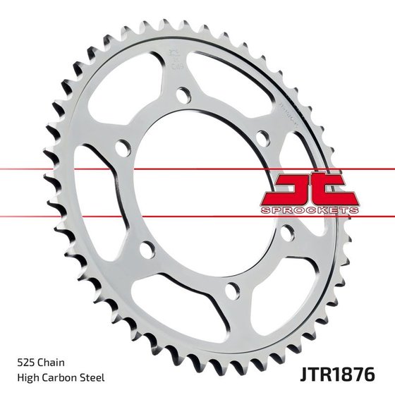 TRACER 900 GT (2018 - 2020) rear steel sprocket - 44 teeth, 525 pitch, black | JT Sprockets