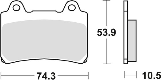 XVZ 1300 ROYAL STAR (1996 - 1999) allround organic standard brake pad | TRW