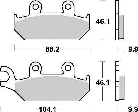 XT 400 (1991 - 1992) brakepads sintered | SBS