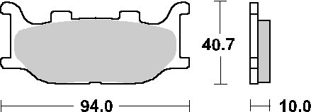 XVS 1300 A MIDNIGHT STAR (2007 - 2016) brakepads ceramic | SBS