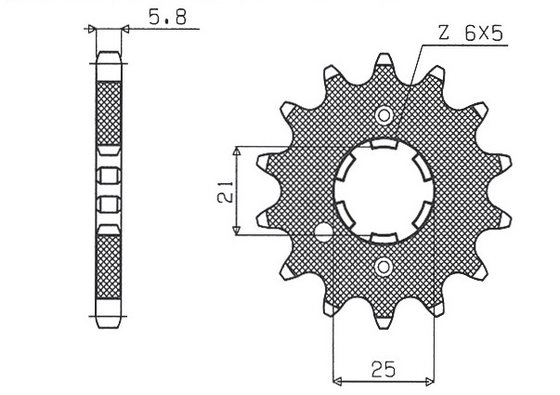 YTZ 250 (1985 - 1986) 520 14t front sprocket | SUNSTAR SPROCKETS