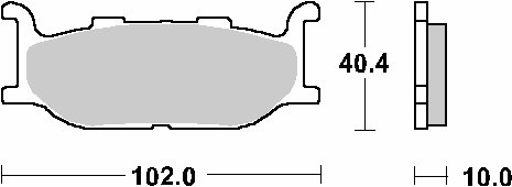 XV 950 BOLT (2014 - 2020) brakepads sintered | SBS