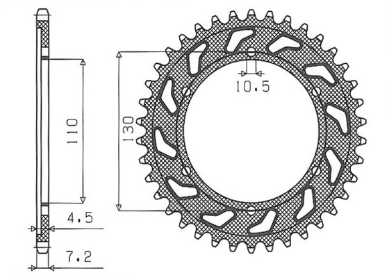 MT-09 TRACER 900 (2015 - 2022) rear steel sprocket - 48 teeth, 525 pitch | SUNSTAR SPROCKETS