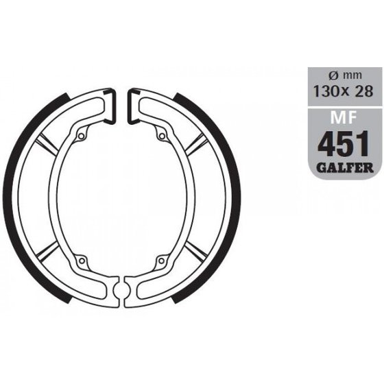 DT 80 LC (1985 - 1988) rear brake shoes | GALFER