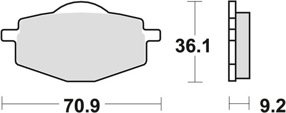 XTZ 660 TENERE (1991 - 1999) allround organic standard brake pad | TRW