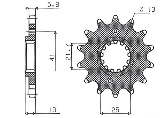 MT 03 (2006 - 2022) 520 14t front sprocket | SUNSTAR SPROCKETS