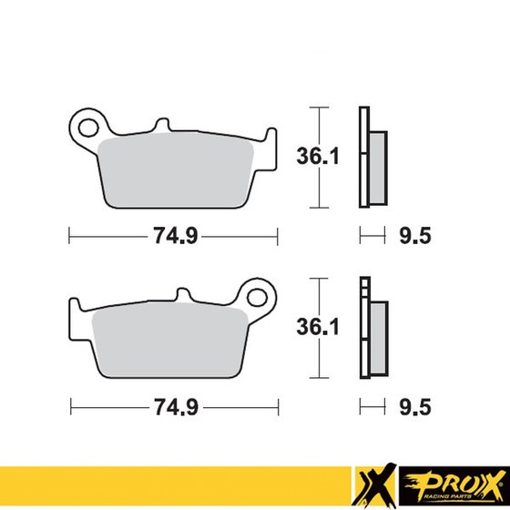 YZ 250 (1998 - 2002) rear brake pad | ProX