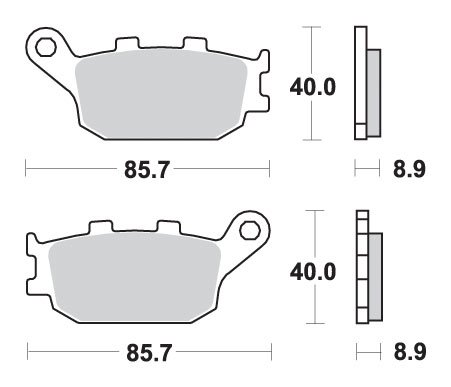 YZF R1 (2004 - 2014) brakepads sintered rear | SBS