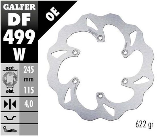 YZ 450 F (2003 - 2017) fixed wave brake rotor | GALFER