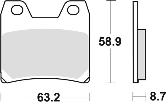 XJR 1300 RACER (2015 - 2016) sintered rear brake pad for street use | TRW