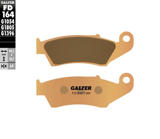 WR 450 F (2003 - 2015) street sinter brake pad | GALFER