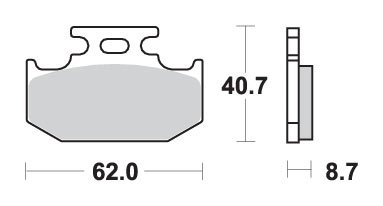 WR 500 (1992 - 1993) brakepads sintered offroad | SBS