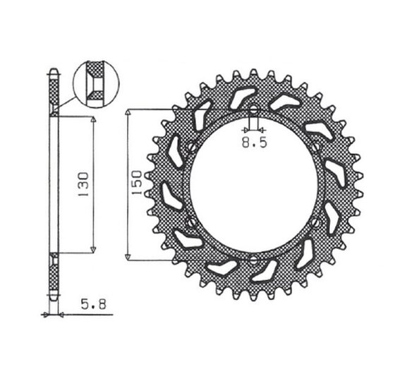 WR 250 F (1999 - 2018) rear aluminum (ergal) sprocket | SUNSTAR SPROCKETS