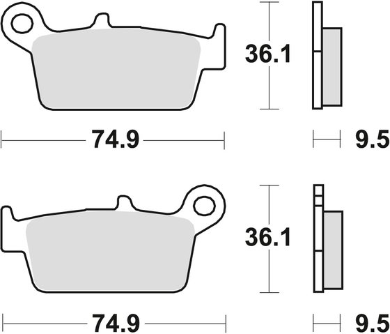 WR 250 F (2001 - 2002) sintered metal brake pad | TRW