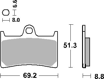 YZF R1 SP (2006 - 2006) brakepads sintered | SBS