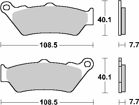 DT 125 X (2005 - 2008)  sbs brakepads racing sintered | SBS