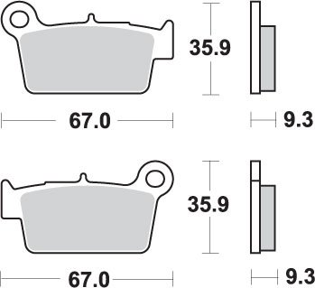 YZ 125 (2003 - 2023) brakepads sintered offroad | SBS