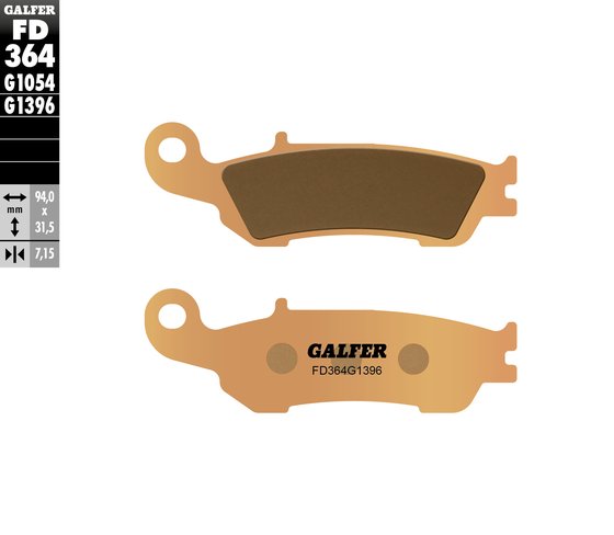 YZ 125 (2008 - 2022) street sinter brake pad | GALFER