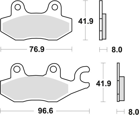 YFZ 450 R (2009 - 2017) sintered metal brake pad | TRW