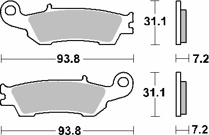 YZ 250 X (2016 - 2022) brakepads sintered offroad | SBS