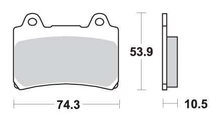 XVZ 1300 ROYAL STAR VENTURE (1999 - 2013) brakepads sintered rear | SBS