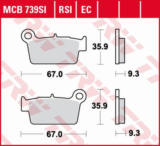 YZ 450 F (2003 - 2022) organic offroad brake pad | TRW